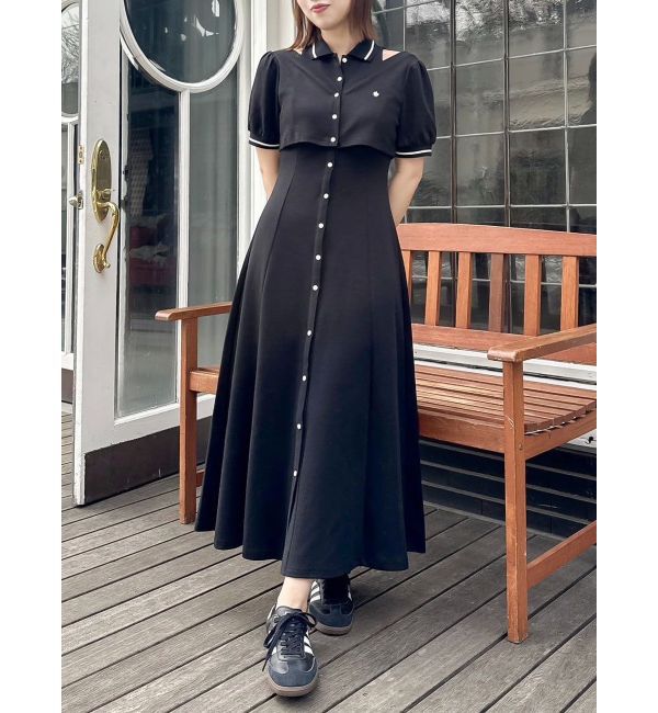 dazzlin「【POLO BCSコラボ/再生産】レイヤードポロワンピース」|ワンピース|ブラック