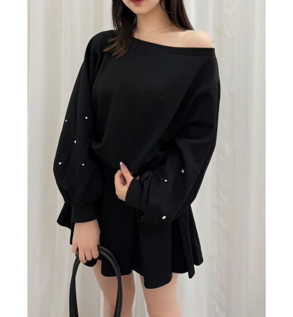 dazzlin「【20周年記念復刻！/セットアップ対応】ビジュースリーブカットプルオーバー」|Tシャツ・カットソー|