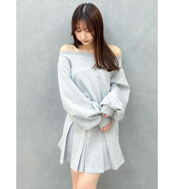 dazzlin「【20周年記念復刻！/セットアップ対応】ビジュースリーブカットプルオーバー」|Tシャツ・カットソー|