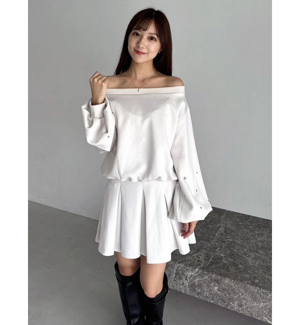 dazzlin「【20周年記念復刻！/セットアップ対応】ビジュースリーブカットプルオーバー」|Tシャツ・カットソー|