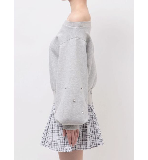 dazzlin「【20周年記念復刻！/セットアップ対応】ビジュースリーブカットプルオーバー」|Tシャツ・カットソー|