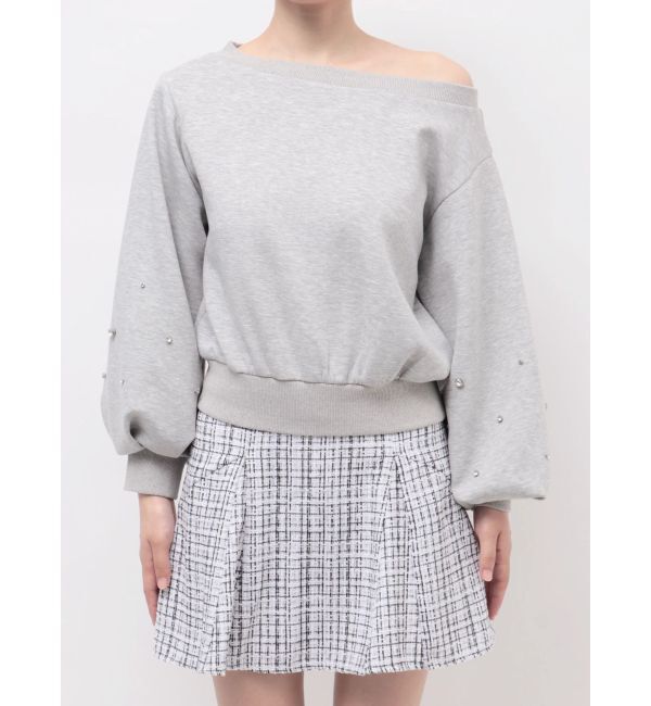 dazzlin「【20周年記念復刻！/セットアップ対応】ビジュースリーブカットプルオーバー」|Tシャツ・カットソー|