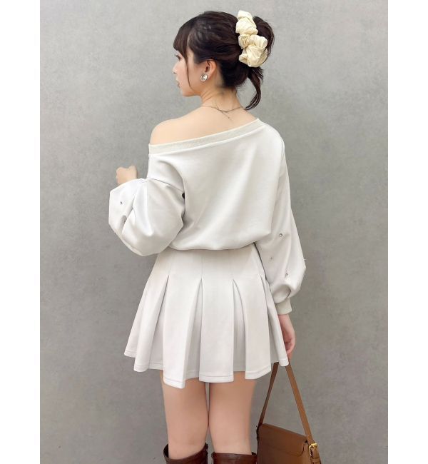 dazzlin「【20周年記念復刻！/セットアップ対応】ビジュースリーブカットプルオーバー」|Tシャツ・カットソー|