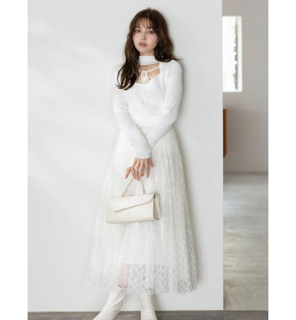 dazzlin「【20周年記念復刻！】スパンコールチュールチェックスカート」|スカート|