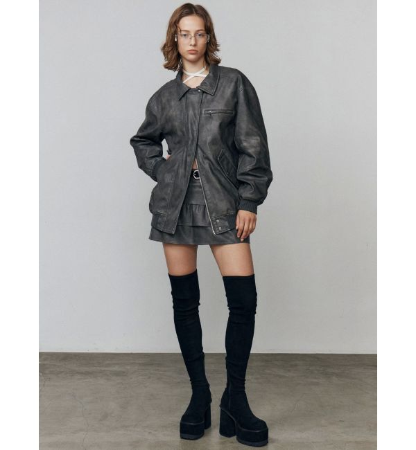 EMODA「スクエアフィットロングブーツ」|ロングブーツ|