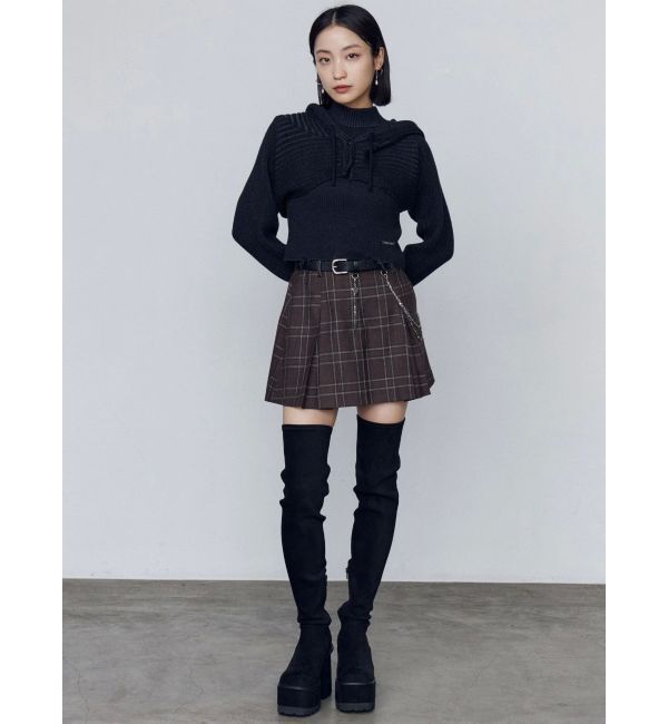 EMODA「スクエアフィットロングブーツ」|ロングブーツ|