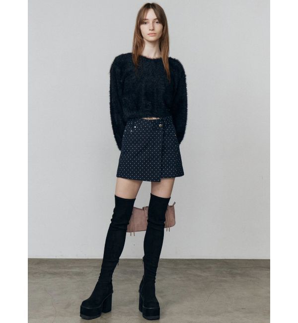 EMODA「スクエアフィットロングブーツ」|ロングブーツ|