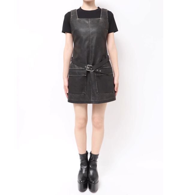 EMODA「アウトポケットフェイクレザーワンピース」|ワンピース|