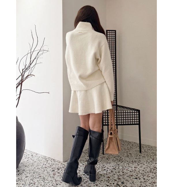 MERCURYDUO「メランジニットセットアップ」|ワンピース|