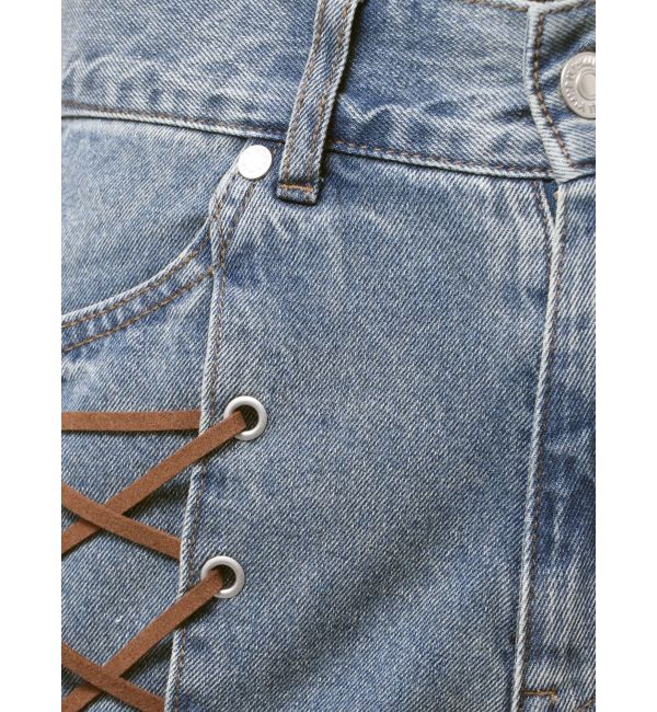 MURUA「レースアップフレアデニム」|デニム|