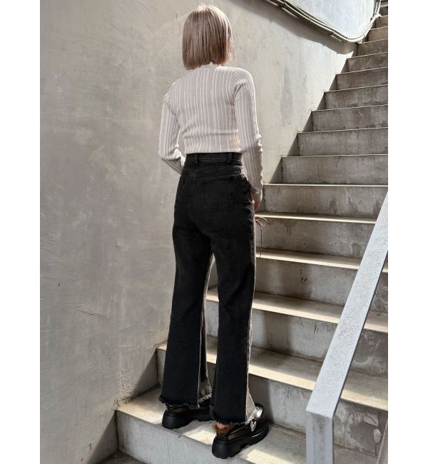 MURUA「レースアップフレアデニム」|デニム|