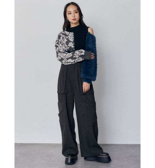 MURUA「ショルダーフラワーシャギーニット」|ニット・セーター|