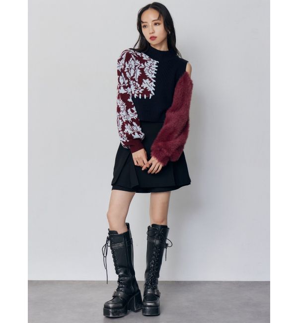 MURUA「ショルダーフラワーシャギーニット」|ニット・セーター|