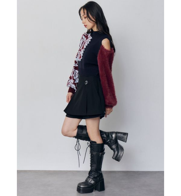 MURUA「ショルダーフラワーシャギーニット」|ニット・セーター|