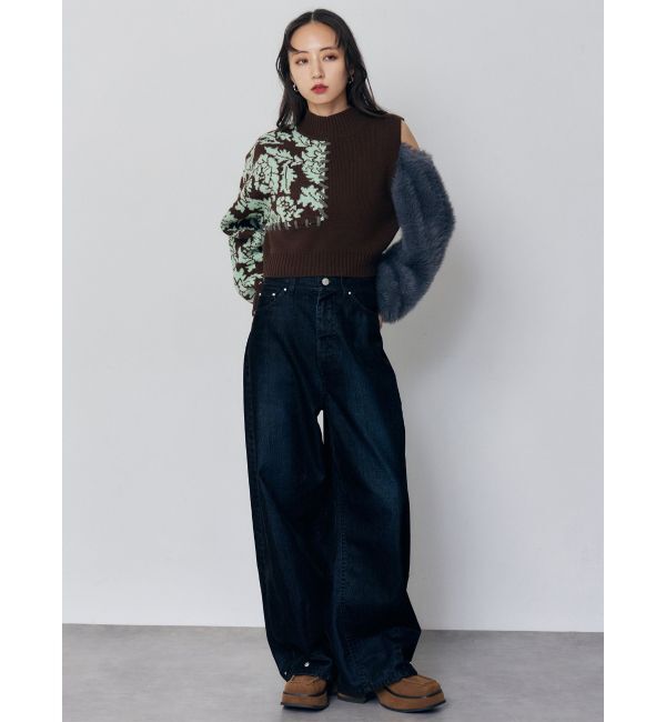 MURUA「ショルダーフラワーシャギーニット」|ニット・セーター|