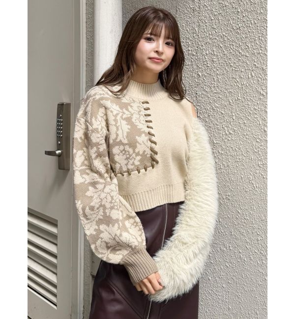 MURUA「ショルダーフラワーシャギーニット」|ニット・セーター|