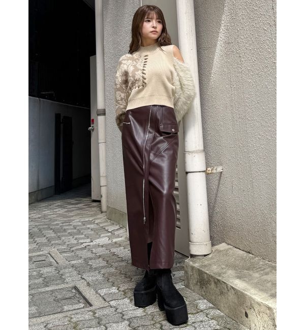 MURUA「ショルダーフラワーシャギーニット」|ニット・セーター|