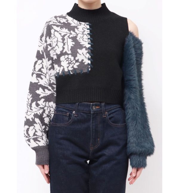 MURUA「ショルダーフラワーシャギーニット」|ニット・セーター|