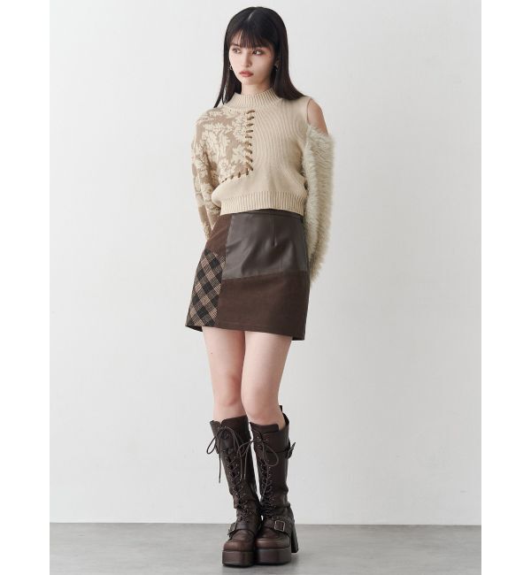 MURUA「ショルダーフラワーシャギーニット」|ニット・セーター|