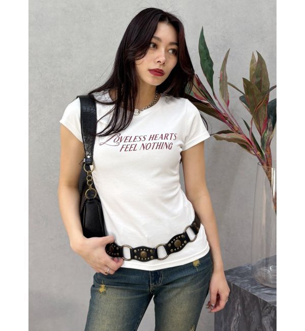 EVRIS「タイトグラフィックTシャツ」|Tシャツ・カットソー|