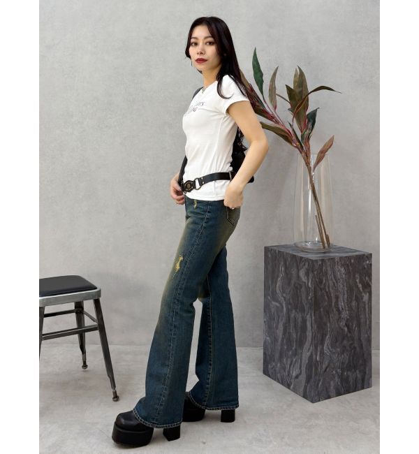 EVRIS「タイトグラフィックTシャツ」|Tシャツ・カットソー|