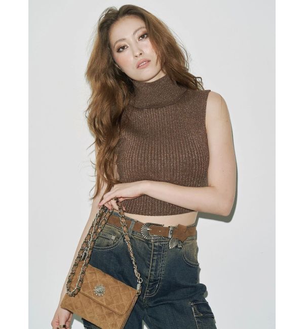 EVRIS「ラメニットノースリーブ」|ニット・セーター|