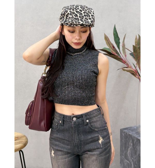 EVRIS「ラメニットノースリーブ」|ニット・セーター|