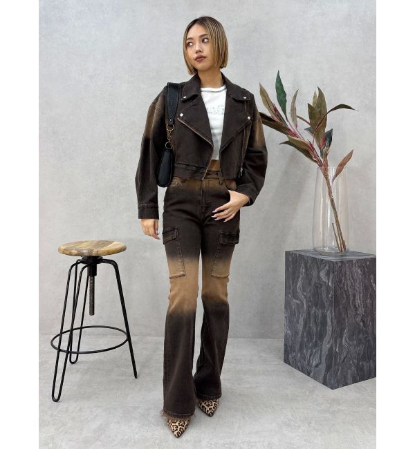 EVRIS「スタッズグラフィックショートTシャツ」|Tシャツ・カットソー|