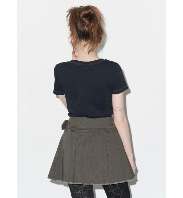 EVRIS「スタッズグラフィックショートTシャツ」|Tシャツ・カットソー|