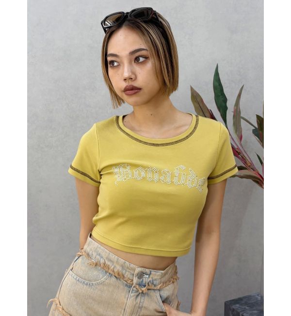 EVRIS「スタッズグラフィックショートTシャツ」|Tシャツ・カットソー|