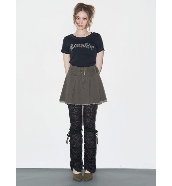 EVRIS「スタッズグラフィックショートTシャツ」|Tシャツ・カットソー|