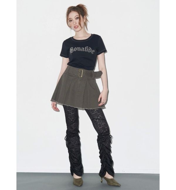 EVRIS「スタッズグラフィックショートTシャツ」|Tシャツ・カットソー|