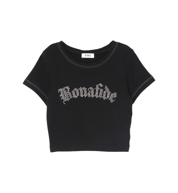 EVRIS「スタッズグラフィックショートTシャツ」|Tシャツ・カットソー|