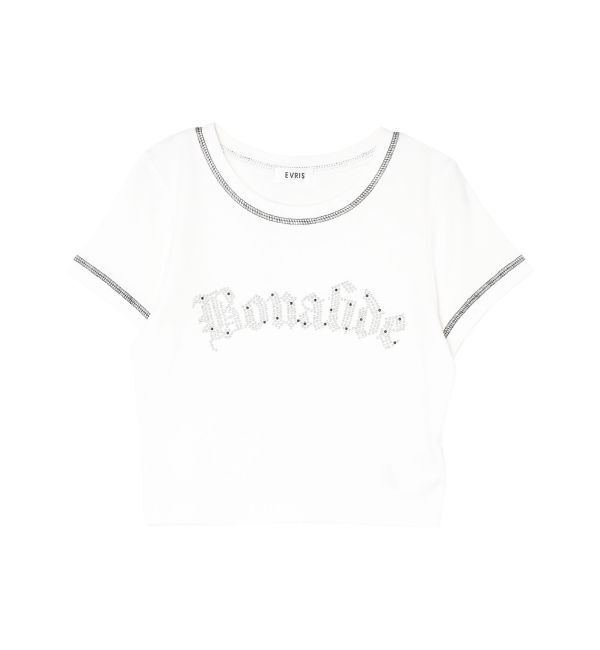 EVRIS「スタッズグラフィックショートTシャツ」|Tシャツ・カットソー|