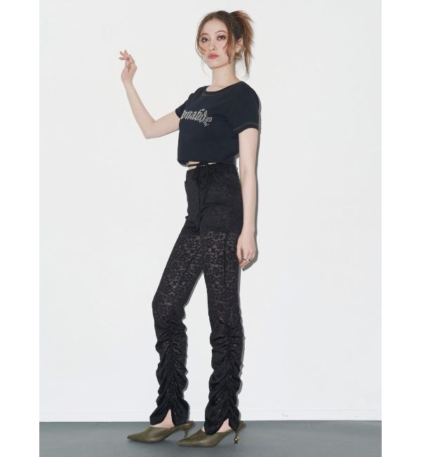 EVRIS「スタッズグラフィックショートTシャツ」|Tシャツ・カットソー|