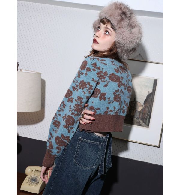 EVRIS「バックリボンワイドデニムパンツ」|デニム|