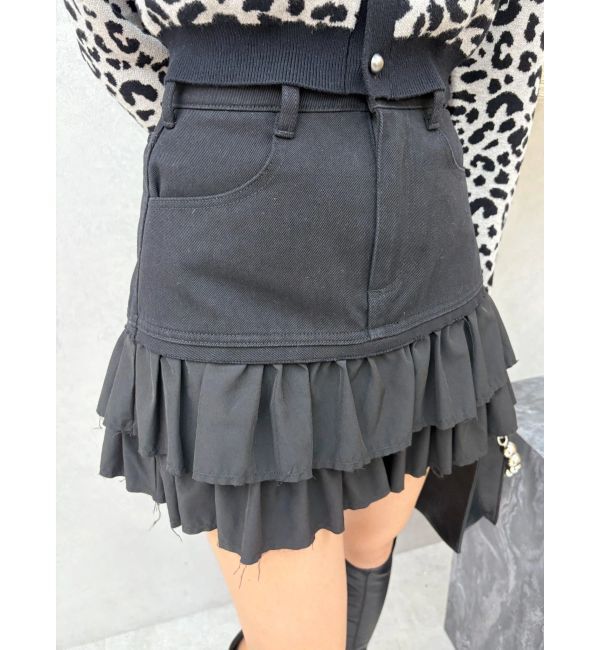 EVRIS「ドッキングフリルミニスカート」|スカート|