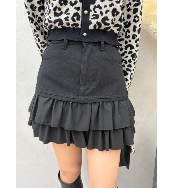 EVRIS「ドッキングフリルミニスカート」|スカート|