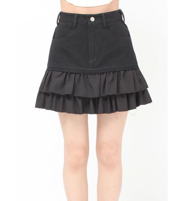 EVRIS「ドッキングフリルミニスカート」|スカート|