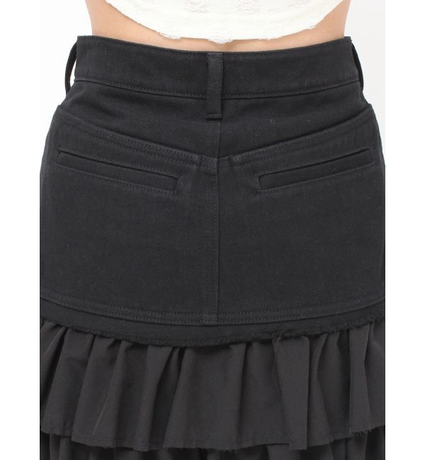 EVRIS「ドッキングフリルミニスカート」|スカート|
