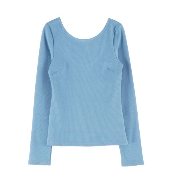 EVRIS「【WEB限定】バックオープンリブトップス」|Tシャツ・カットソー|