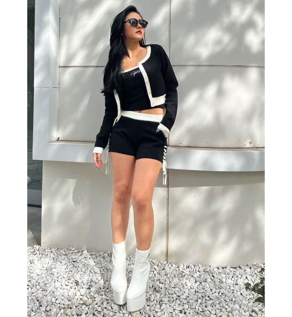 GYDA「サイドレースアップアンサンブルニット【SETUP着用可】」|ニット・セーター|