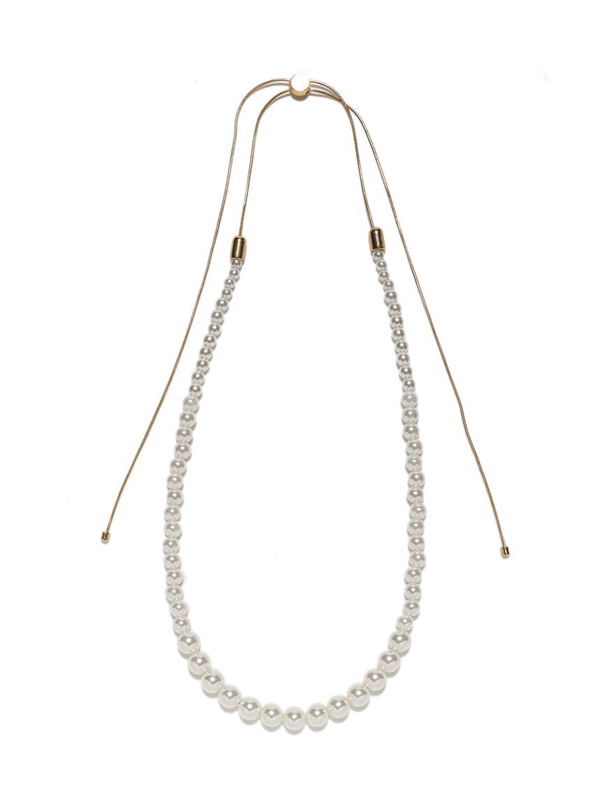 Mila Owen「ランダムボールスライダーネックレス」|ネックレス|WHT