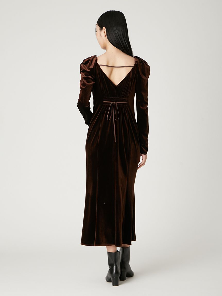 FRAY I.D「ベロアナローワンピース」|ワンピース|