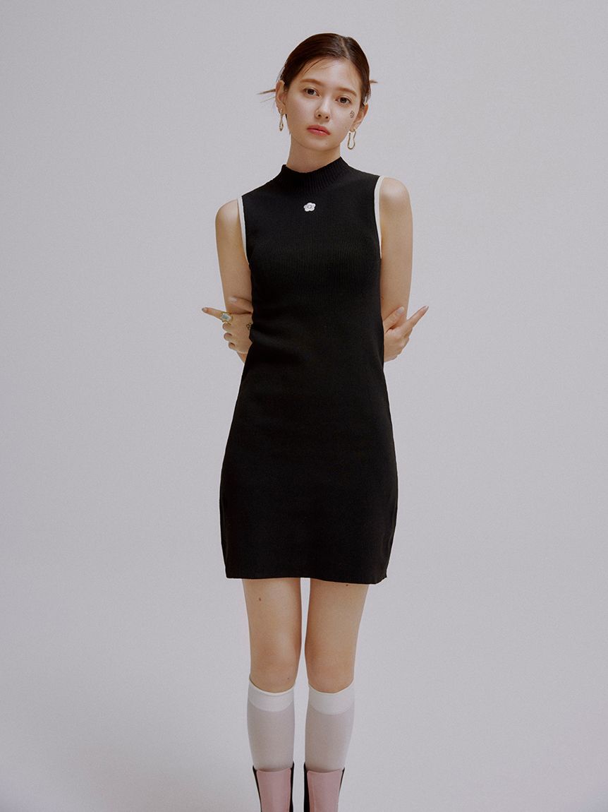 LILY BROWN「【WEB・一部店舗限定】【LILY BROWN&times;MARY QUANT】デイジー刺繍ニットワンピース」|ワンピース|