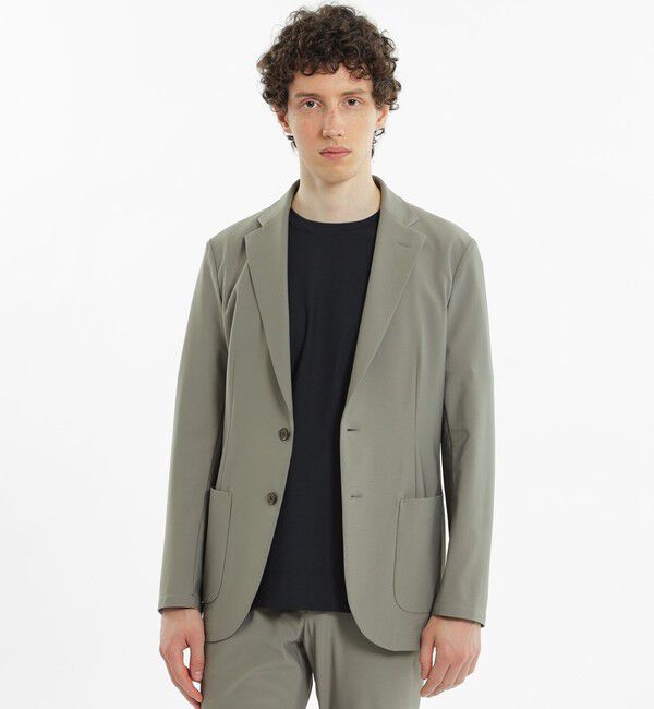 MACKINTOSH PHILOSOPHY「ドライフラットストレッチ イージージャケット ハイテンショントリコット」|テーラードジャケット|ライトグリーン