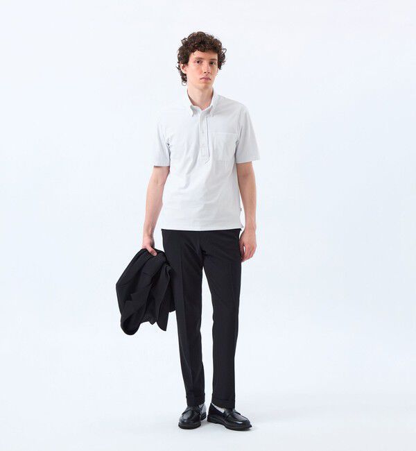 MACKINTOSH PHILOSOPHY「【TROTTER with FREEZE TECH】トロッター ボタンダウンポロシャツ　氷撃プリントトリコット」|シャツ・ブラウス|