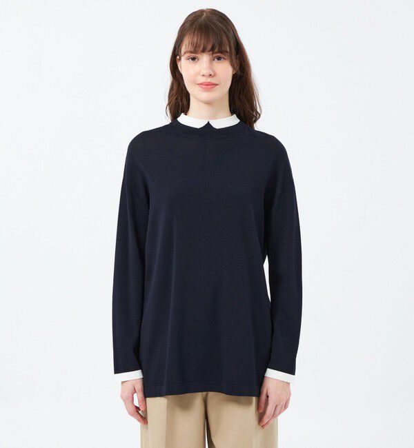 MACKINTOSH PHILOSOPHY「【25年秋冬モデル】Cleric Collar Knit ワイドフィット」|ニット・セーター|