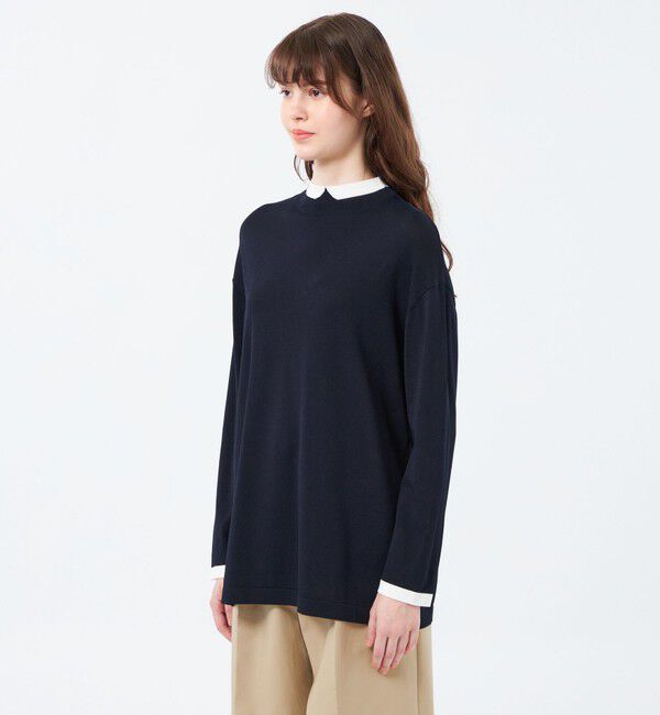 MACKINTOSH PHILOSOPHY「【25年秋冬モデル】Cleric Collar Knit ワイドフィット」|ニット・セーター|
