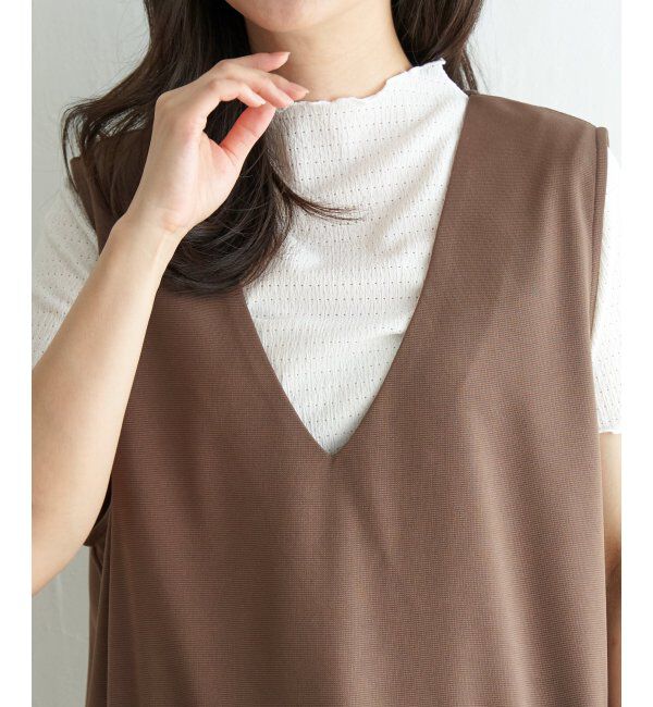 ikka「【2点セット】ジャンスカメローインナーアンサンブル」|ワンピース|